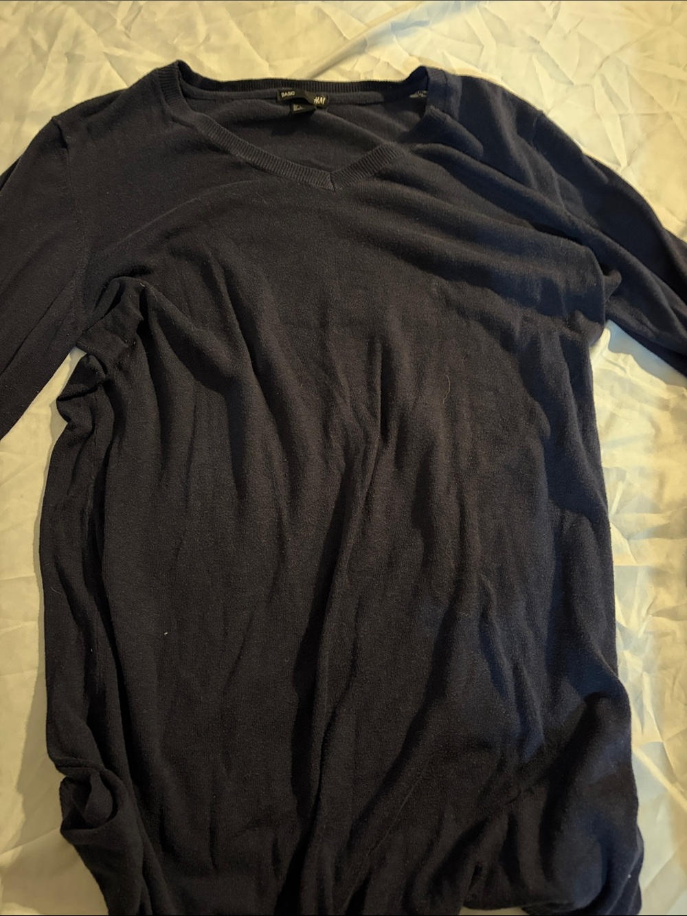 Women’s V-Neck Long Sleeve Shirt - Navy